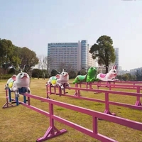 Équipement de parc d'attractions pour fermes et parcs de loisirs : Jeux de course à propulsion humaine, Course amusante tortue et lapin sur piste