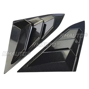 Cache-ventilations latérales de la vitre arrière Civic, aspect fibre de carbone, pour Honda Civic 10ème génération 2016-2020, accessoires auto - Product Image 6