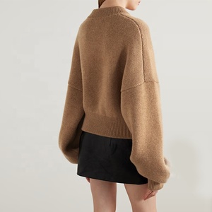 Maglione in Lana e Cashmere da <span class=keywords><strong>Donna</strong></span> Personalizzato, Collo a V, Maniche Lunghe, con Cerniera, Stile Casual, Autunno-Inverno, dal Produttore di Abbigliamento - Product Image 4