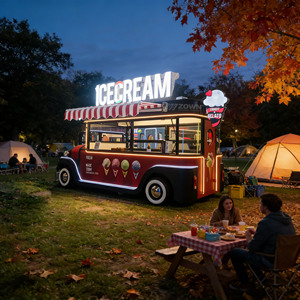 Small Size Mobile Food Cart Mini Food Truck Ideal For Narrow Street Vending Ice Cream Coffee Snack Business With Full Setup - Product Image 1