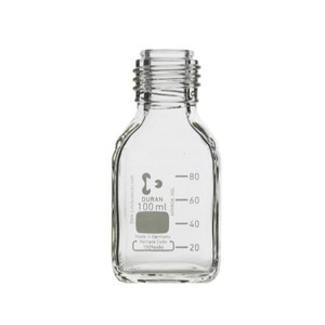 Bouteille à col spiralé résistante à la chaleur Sibata Scientific 100 ml, verrerie de laboratoire, fabrication japonaise - Product Image 1