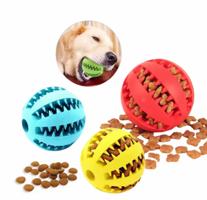 Fabrika özel BPA içermeyen çevre dostu plastik sert dayanıklı interaktif Pet köpek çiğnemek top oyuncak agresif Chewers için - Product Image 1