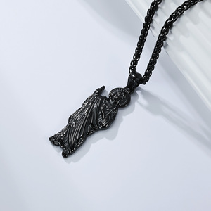 Cross-border yunnique jewelry, St. Jude necklace, street style punk fashion accessories, <b>titanium</b> steel sweater cha - Product Image 4