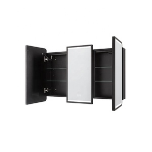 Armadietto a Specchio a Tre Ante con Luci a LED Dimmerabili, Mobile Portafarmaci per Bagno d'<span class=keywords><strong>Hotel</strong></span>, Nuovo Design di Fabbrica - Product Image 4