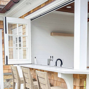 Cadres de fenêtres pliants en aluminium OUNA pour salle à manger, votre vue sur le jardin transforme les repas en une expérience panoramique, fonctionnement de pliage fluide - Product Image 1