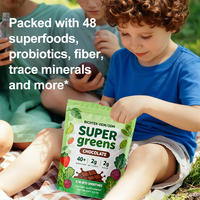 Poudre verte Superfood avec multivitamine adaptogène boisson énergétique halal minérale soutient le contrôle du poids réduit le cortisol