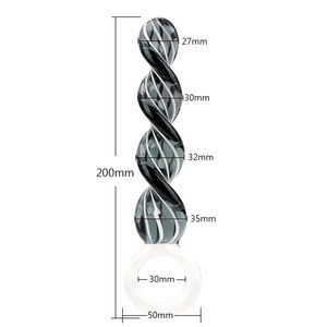 Kostenlose individuelle Schachtel - Spirale Analsex-Splug Sex Männer Femme-Glas Dildo Vaginal-Stimulation Prostata-Massagegerät Gesäß Kristallpenis - Product Image 2