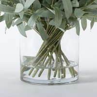 Nieuwe design zijden eucalyptus bladeren bloemcombinatie bloemstuk voor villa hotel binnen decoratie op tafel