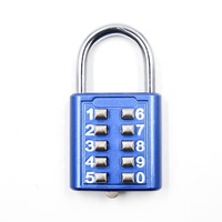 Cadenas à combinaison à 10 chiffres, cadenas à bouton-poussoir 8031A, approvisionnement direct d'usine, couleur personnalisée, cadenas à mot de passe numérique