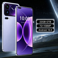 Smartphone M17 ProMax Écran HD 7,3 pouces Batterie 7800 mAh Processeur Deca Core 108MP Double SIM LTE CDMA Déverrouillage Facial Version Globale Vente Chaude en Gros