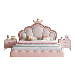 Letti imbottiti morbidi per camera da <span class=keywords><strong>letto</strong></span>, singoli, queen size, per bambini, matrimoniali, con telaio flottante, <span class=keywords><strong>rosa</strong></span>, design per adolescenti - Product Image 6