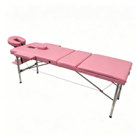 3-teilige Klappbare Aluminium-Massageliege für Schönheitssalons, Tragbare Faltbare Spa-Tattoo-Akupunktur-Massageliege