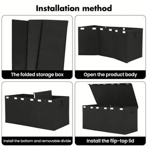 Extra Large Toy <b>Storage</b> Organizer with Lid - Sturdy <b>Collapsible</b> Toy Chest <b>Storage</b> <b>Box</b> with Cute Design - Product Image 5