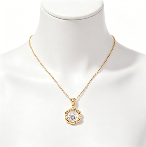 Joyería de Moda a Precios Accesibles, Collar de Acero Inoxidable con Colgante de Corazón de Circonio en Oro y Plata para <span class=keywords><strong>4</strong></span> Mejores Amigas, TGXL12638 - Product Image 3