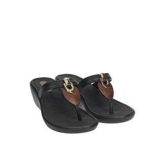 Grendha Sandalias de cuña negras para mujer, cómodas para el verano - Product Image 5