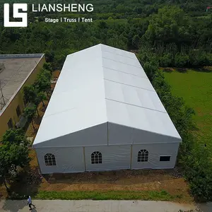 Großes Outdoor-Zelt 15 m × 30 m 20 m × 30 m individuelles Aluminiumzelt weiß durchsichtig Messezelt zum Verkauf für Kirchenveranstaltungen