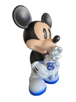 2.0 mètre de hauteur dessin animé Micky Statue en fibre de verre Mickey Mouse avec Sculpture de fleurs pour la maison salle de Fitness galerie d'art décoration