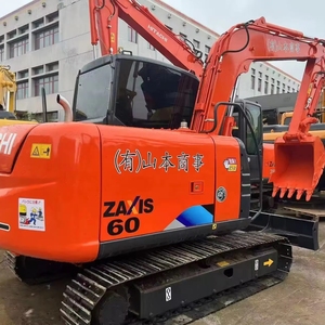 Mini pelle Hitachi Zaxis 60 d'occasion, fabrication coréenne, 6 tonnes, Zx60-5, moteur Yanmar, pompe Kawasaki, certifiée EPA CE, pour l'agriculture - Product Image 2