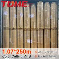 Rollo grande de pegatinas de vinilo de corte de color pvc, 1,07x250m Plotter de corte de vinilo pvc, venta al por mayor, 1,22x50m