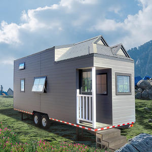 Petites Maisons Mobiles Modulaires Vertes Remorque <span class=keywords><strong>de</strong></span> <span class=keywords><strong>Voyage</strong></span> Maison Conteneur Prêt à Déplacer sur Roues - Product Image 1