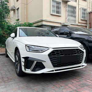 Audi A4 S4 B9.5 <b>Sline</b> 2020-24 Front Grille Spoiler Piano Black Carbon Fiber Texture ABS Adhesive Fitment - Product Image 2