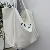 Sacs fourre-tout en toile de coton bio, grande capacité, personnalisés avec logo imprimé, recyclables, avec poche