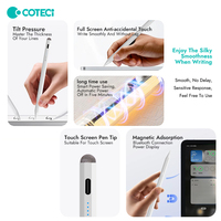 COTECI Tilt basınç Palm ret manyetik USB C şarj iPad için evrensel Tablet kapasitif kalem Stylus kalem