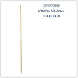 Cabezal de Escoba de Madera Lacada Natural Boardwalk de 0.94 Pulgadas de Diámetro con Extremo Roscado, Cabezal de Escoba de PET y Goma para Uso Doméstico, Recogedor Incluido - Product Image 6