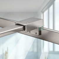 Barre de stabilisation mur-verre réglable pour porte de douche, support de tirage pour verre trempé de 6 mm, 8 mm, 10 mm
