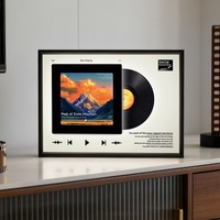 Haut-parleur Bluetooth en forme de disque vinyle avec lumière LED, lecteur de musique, décoration murale, peinture décorative de table, ornement mural suspendu