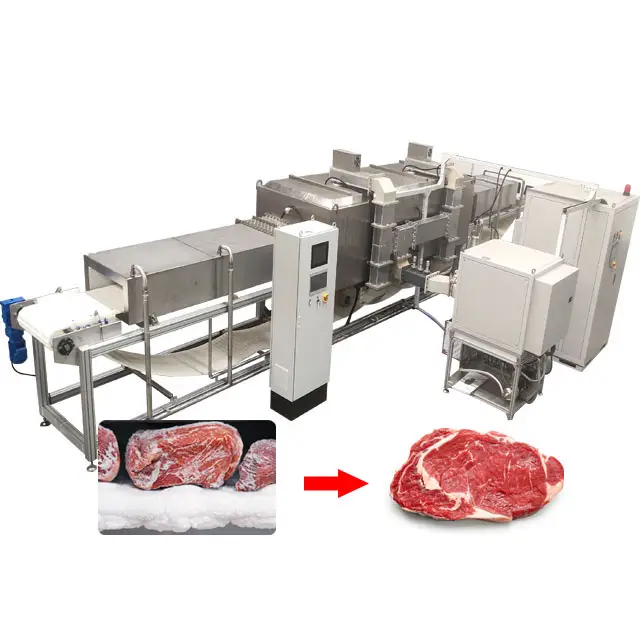 Machine de décongélation de poisson industriel, Machine de décongélation de viande de poisson de crevette de porc PLC