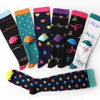 Chaussettes de compression en nylon mi-hautes personnalisées avec impression 3D par sublimation, en laine et coton, logo inférieur pour jeunes, design tendance, chaussettes de sport longues