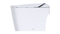 Toilette Intelligente Entièrement Automatique à Double Chasse d'Eau, Capteur au Pied, Siège Chauffant, Pulvérisation Antibactérienne, Télécommande, Fixation au Sol pour Salle de Bain