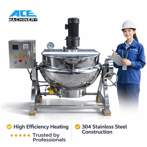 Cuve de mélange et de fusion de chocolat de 500 litres, à double enveloppe chauffante, avec agitateur, en acier inoxydable - Product Image 1