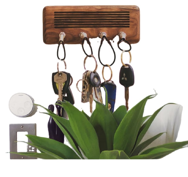 Vintage Guitar Amplifier Wooden Key Chain Hooks Holder Key Hanger for Decorative Wall