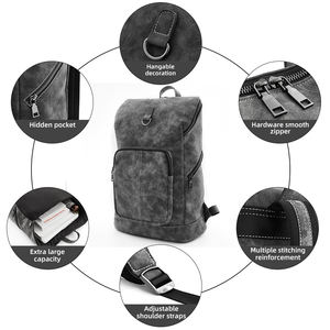 Custom Logo Fashion <b>Women</b> <b>Backpack</b> School Ladies Pu Leather <b>Laptop</b> <b>Backpack</b> - Product Image 5