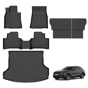 Juego completo de alfombras para todo clima, alfombrillas para <span class=keywords><strong>maletero</strong></span>, <span class=keywords><strong>Protector</strong></span> de respaldo de asiento, alfombrilla para suelo de coche 3D Tpe para Genesis GV70 2022-2025, alfombrillas para suelo - Product Image 1