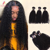 Extensions de cheveux humains vietnamiens bouclés à cuticules alignées, 100% vierges Remy, grade 10A, en vrac, modèle XS Hair DC pour tissage