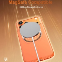 Nouvelle coque de téléphone portable magnétique universelle 2-en-1 rouge cerise pour iPhone 18 17 16 15 14 13 12 11 Pro Max, protection antichute