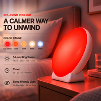 Lampu Malam Merah 625-630nm dan Amber 1600K untuk Malam Hari, 5 Pengaturan Kecerahan, Timer Otomatis, Lampu Suasana Tidur