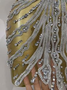 <span class=keywords><strong>Robe</strong></span> mini transparente sexy sans bretelles Shining Diamond pour femmes, soirée, anniversaire, boîte de nuit, danseuse, performance, costume de scène - Product Image 6