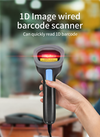 Scanner de documents sans fil industriel, lecteur de codes-barres LED CCD USB série, pistolet scanner de codes-barres