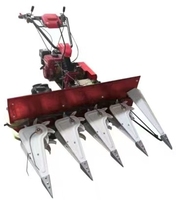Machine à couper la paille à poussée manuelle haute efficacité, moteur à essence, moissonneuse-batteuse mobile pour blé et riz, coupe-fourrage