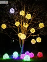 Guirlande lumineuse en forme de boule de rotin LED personnalisable-Guirlande extérieure étanche pour mariage, fête de Noël et événement décoratif