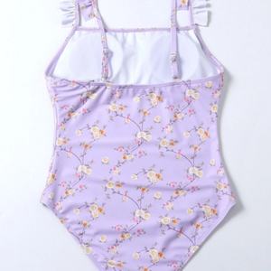 Maillot de bain triangle de luxe pour femme 2025, imprimé, avec liens latéraux, string, froncé, taille XL, OEM, imprimé numérique sur le devant, 1 pièce - Product Image 5