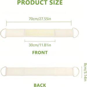 Exfoliating Oval Simple Bath Ramie Sponge Belt for <b>Body</b> Shower <b>Scrubbing</b> - Product Image 4