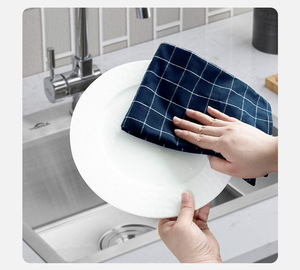 शुद्ध कपास और लिनन 100% बुना हुआ पुष्प मुद्रित पर्यावरण के अनुकूल त्वरित शुष्क रसोई चाय तौलिया और कपड़े की सफाई - Product Image 5