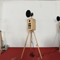 Photomaton en bois multifonctionnel de haute qualité, portable, en chêne 12.9, avec support d'impression instantanée