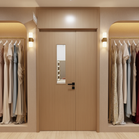 Portes intérieures/extérieures en bois massif polymère Kabo minimalistes avec isolation acoustique pour les applications de hall, de salle de bain et d'entrepôt