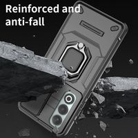 Funda Protectora de Lujo para Teléfono con Diseño de Armadura Resistente a Impactos, Cubierta para Lente y Anillo Magnético para OnePlus Nord CE4 Honor 400 Lite